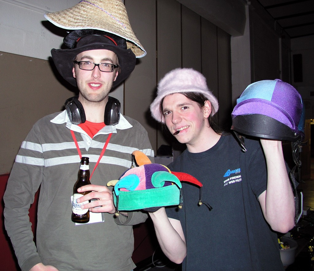 Jobabob and Ninja-Lad Hat Stacking