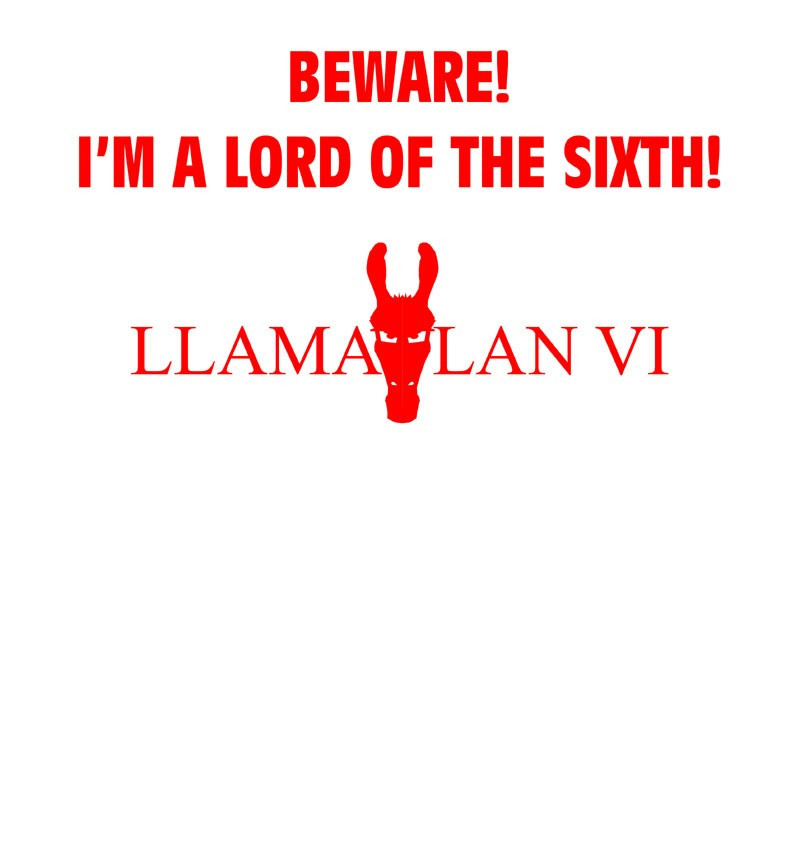 LlamaLAN VI T-Shirt Back