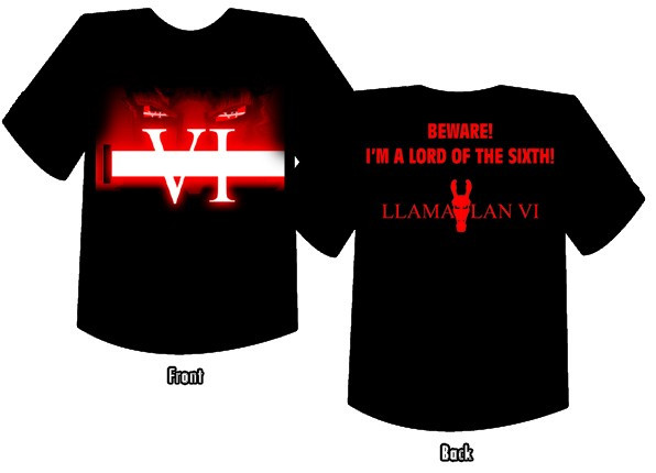 LlamaLAN VI T-Shirt Layout