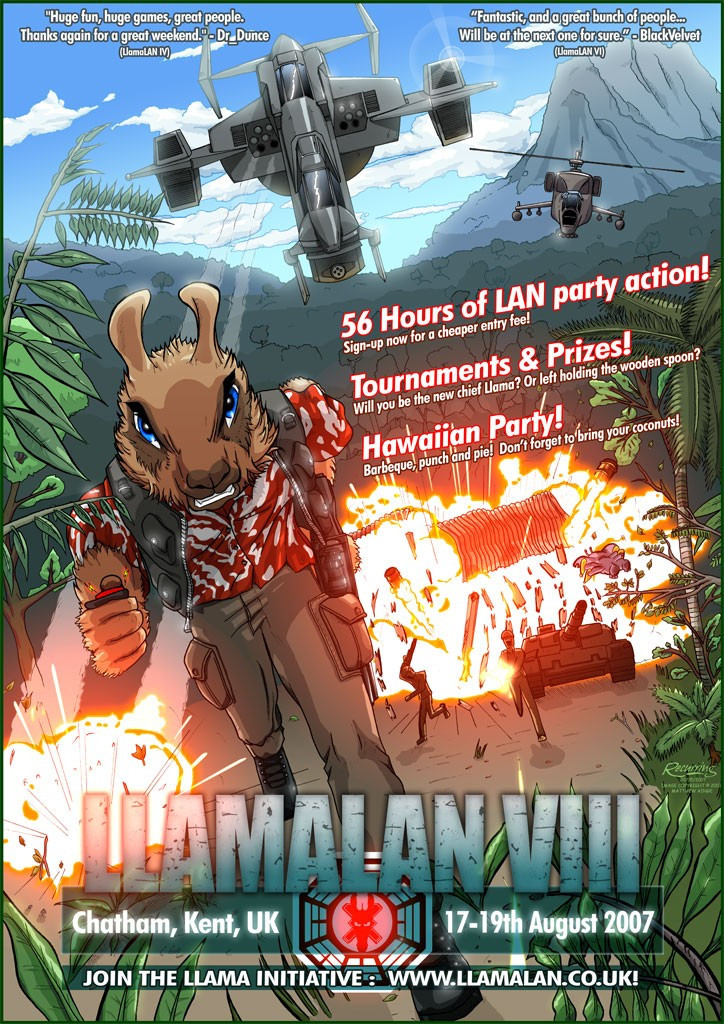 LlamaLAN VIII Main Poster (1024 px high)