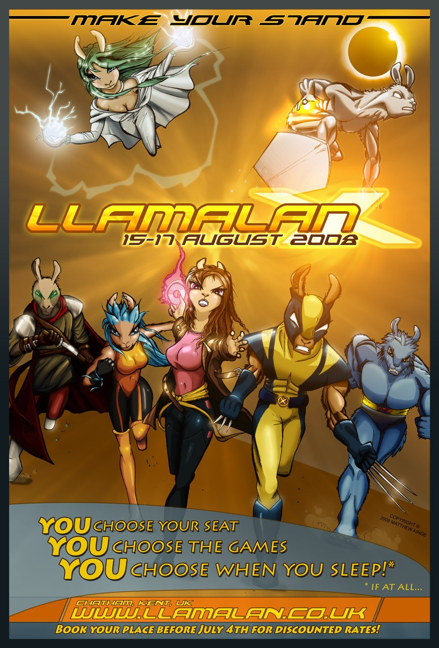 LlamaLAN X Poster