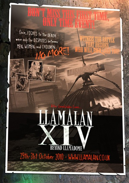 LlamaLAN XIV: Beyond LlamaDome Poster for FORUMS!