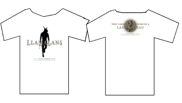 LlamaLAN 4 T-Shirt Layout